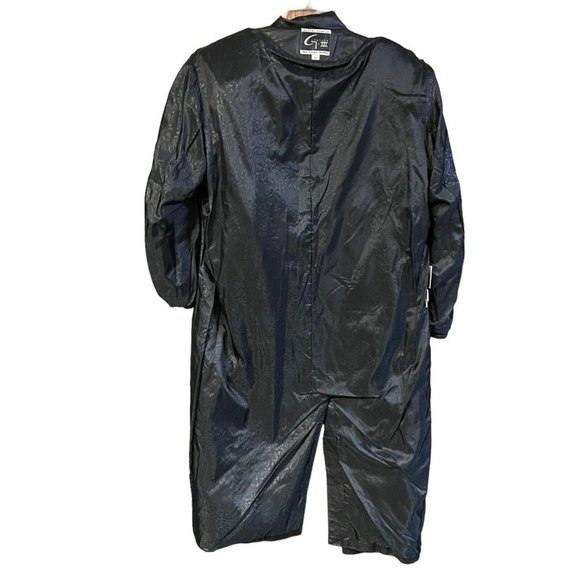 Vintage Global Identity G-III Full Length Black Leather Trench Coat Women Medium - Picture 4 of 9